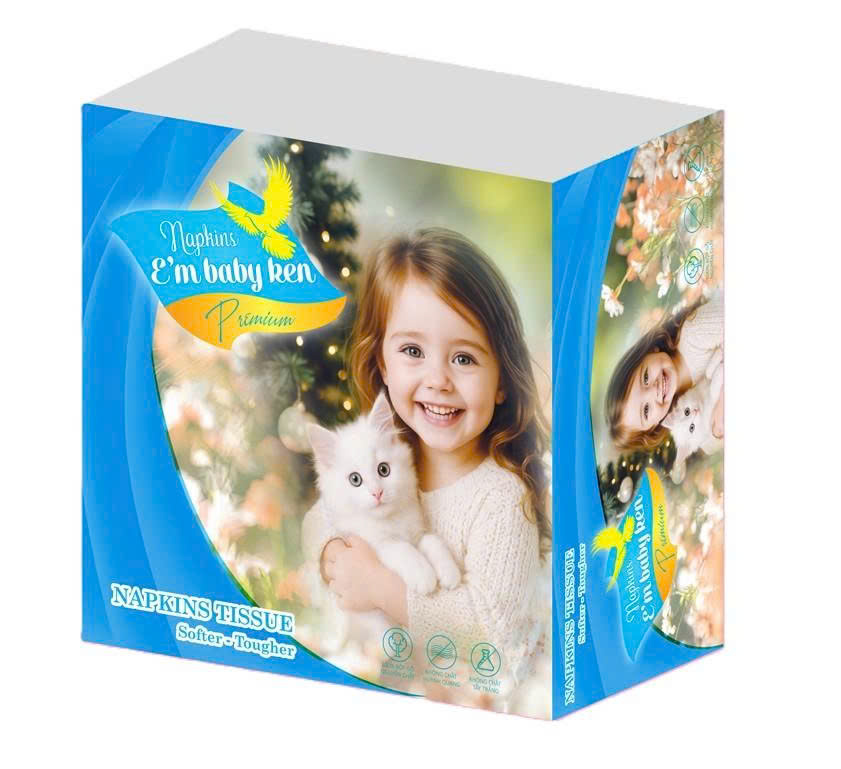 Khăn ăn E'm baby ken